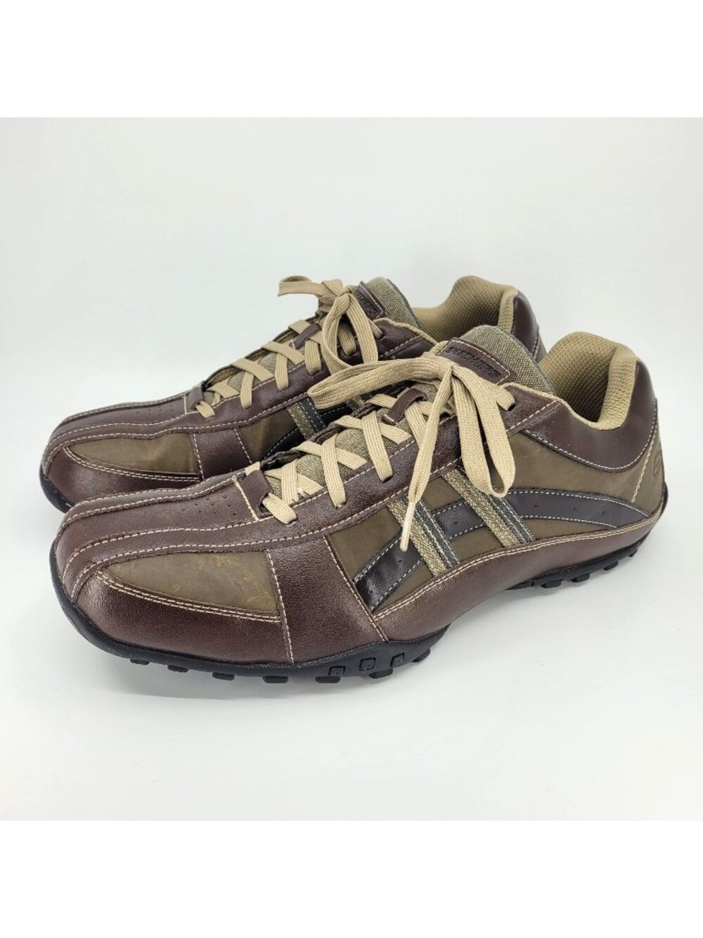 Skechers Citywalk Malton Leather Oxfords Sneakers Men's Size 14 Brown
